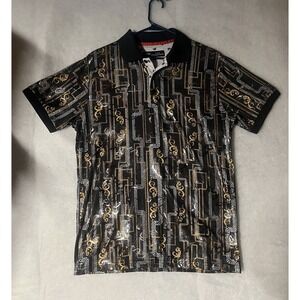 Vip Collection Men's Luxury Polo Shiny Short Sleeve Size Small